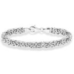 925 Sterling Silver Byzantine Bracelet for Women