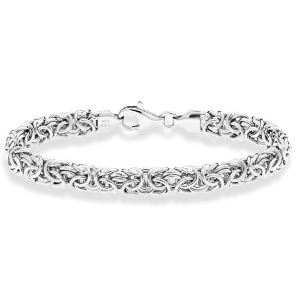 925 Sterling Silver Byzantine Bracelet for Women