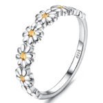 925 Sterling Silver Daisy Flower Ring