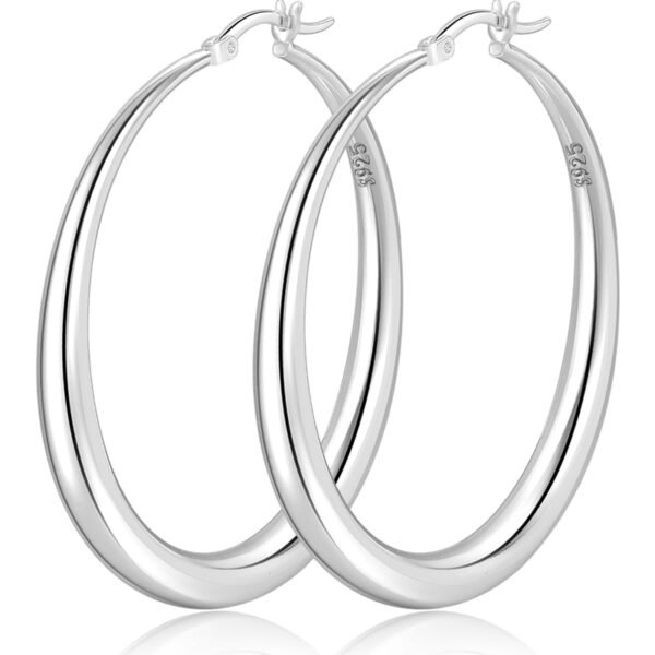 S925 Sterling Silver Hoop Earrings