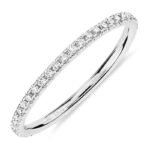 Sterling Silver Simulated Diamond Stackable Ring